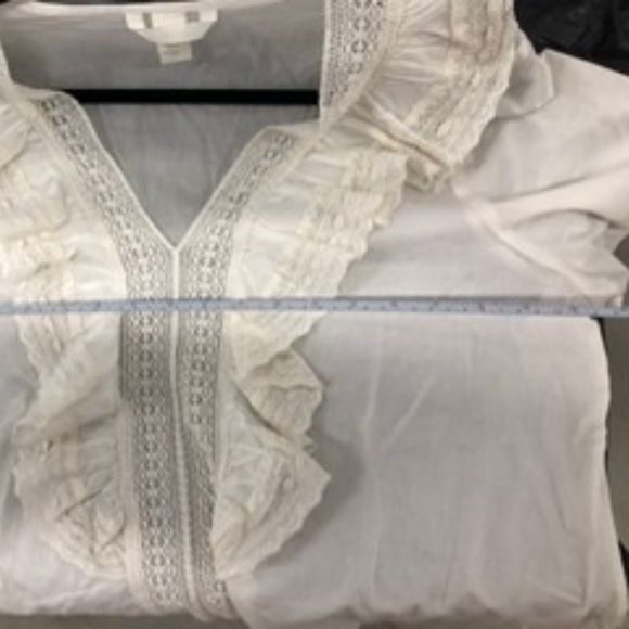 Cotton Raffled Blouse Top, M/L - Picture 9 of 9